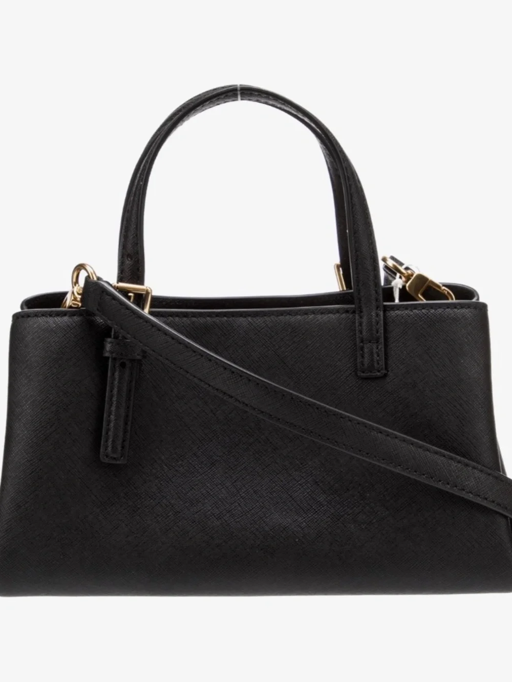 Tory Burch Emerson Mini Tote Black Saffiano Leather Bag 146394